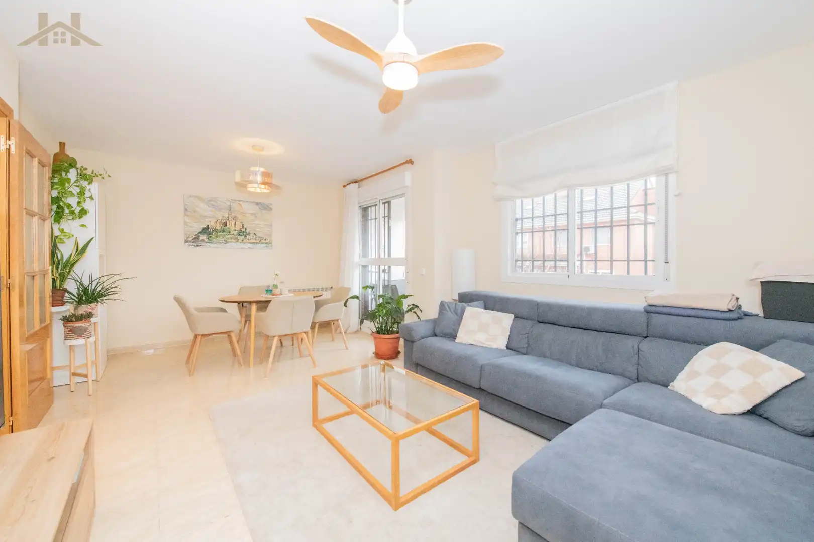 Living room of Houses for sale in Móstoles  with Heating, Private garden and Parquet flooring