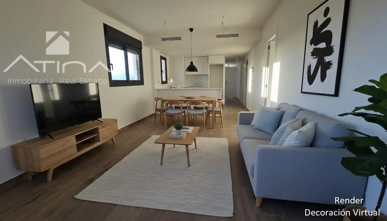 Sala de estar de Ático en venta en Daimús con Aire acondicionado, Jardín privado y Terraza