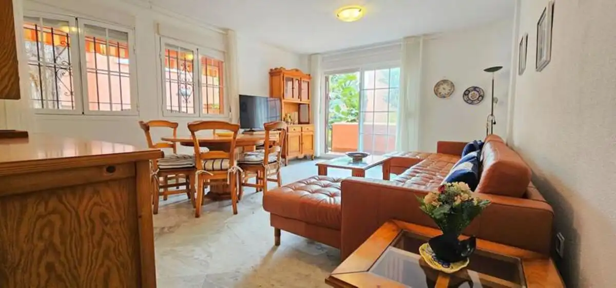 Living room of Ground floor for sale in Marbella  with Air Conditioner, Terrace and Swimming Pool