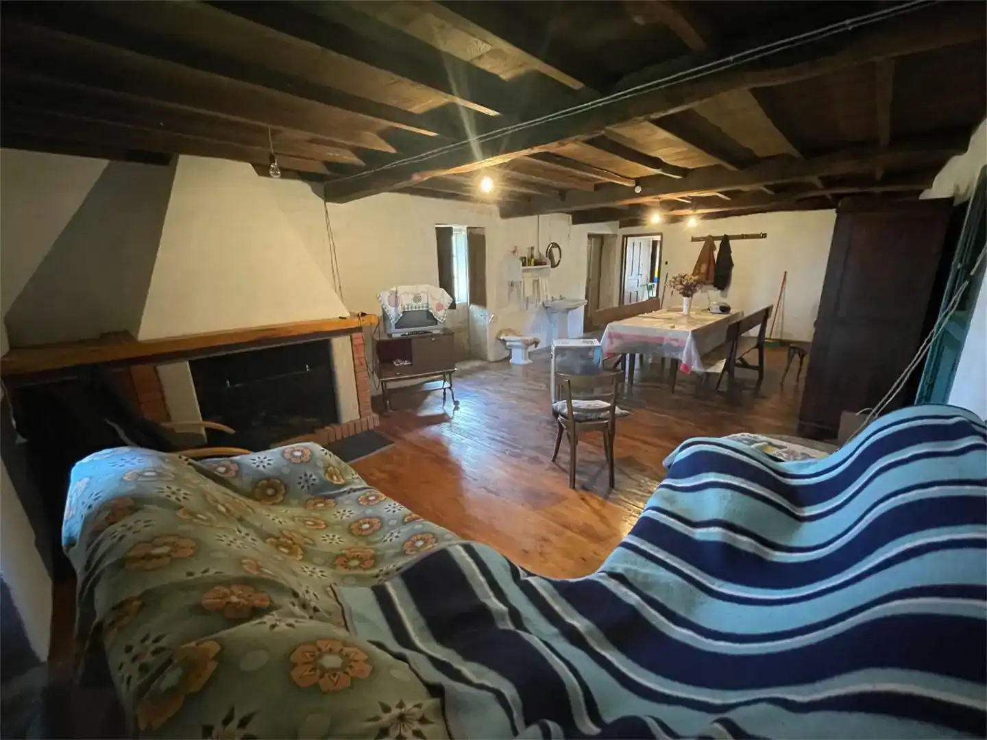 Sala de estar de Finca rústica en venta en Lalín