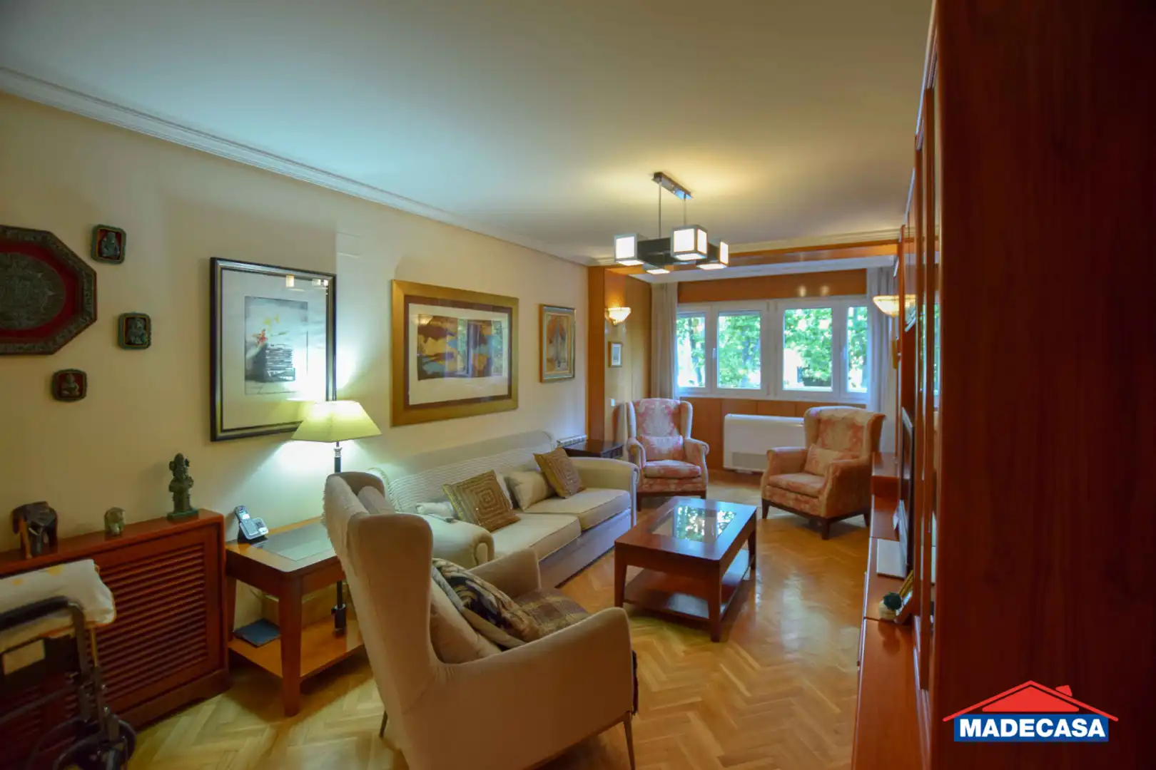 Sala de estar de Piso en venta en  Madrid Capital con Aire acondicionado, Calefacción y Parquet