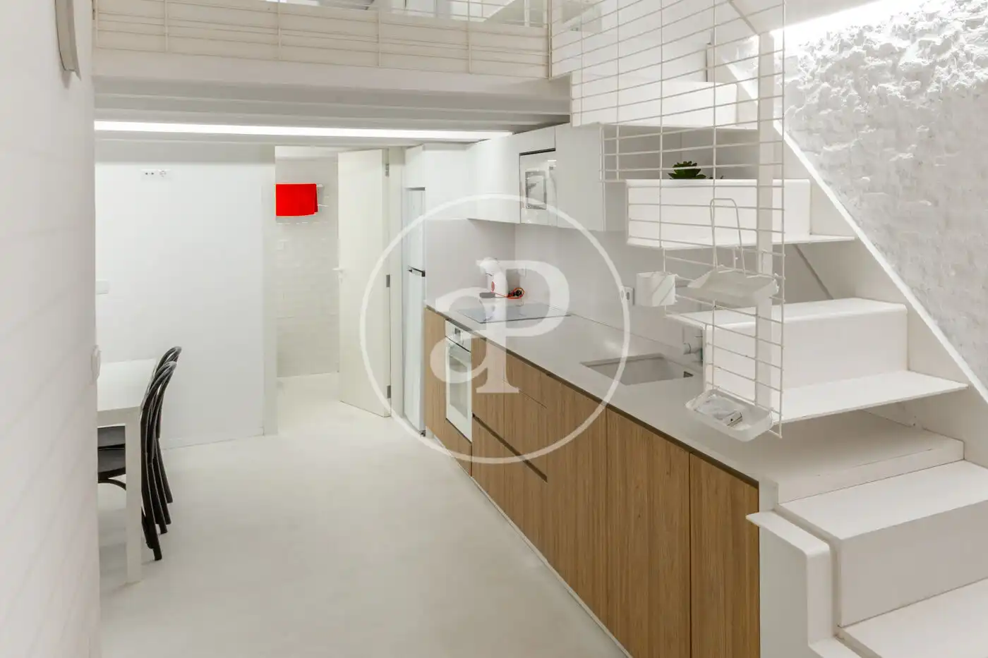Cuina de Loft de lloguer en Valencia amb Aire condicionat, Calefacció i Moblat