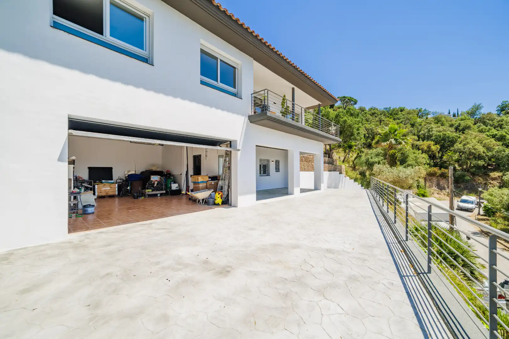 Vista exterior de Casa o xalet en venda en Santa Cristina d'Aro amb Aire condicionat, Jardí privat i Parquet
