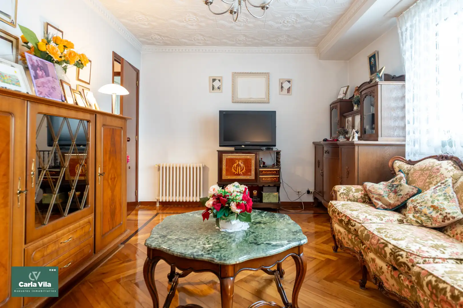 Living room of Flat for sale in Lugo  with Heating, Parquet flooring and Terrace