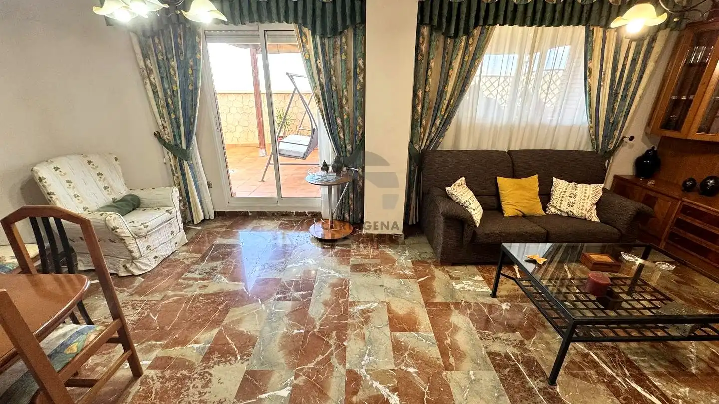 Sala de estar de Ático en venta en Cartagena con Aire acondicionado, Terraza y Amueblado