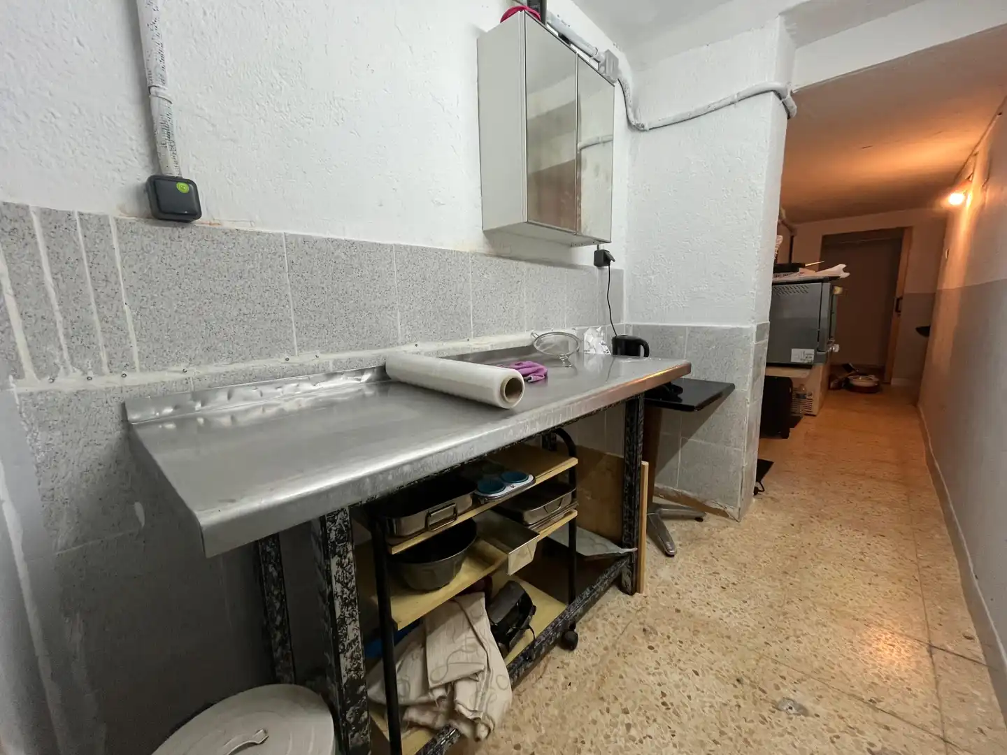 Cocina de Local en traspaso en Barcelona con Aire acondicionado y Amueblado