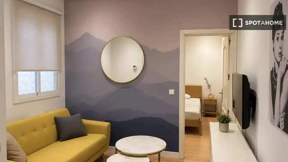 Living room of Apartments for share in Madrid  with Air Conditioner, Heating and Terrace