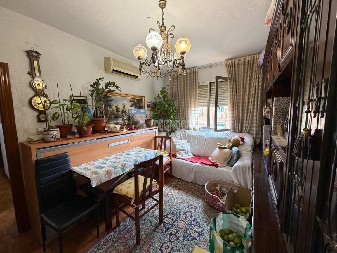 Sala d'estar de Pis en venda en  Madrid Capital amb Parquet