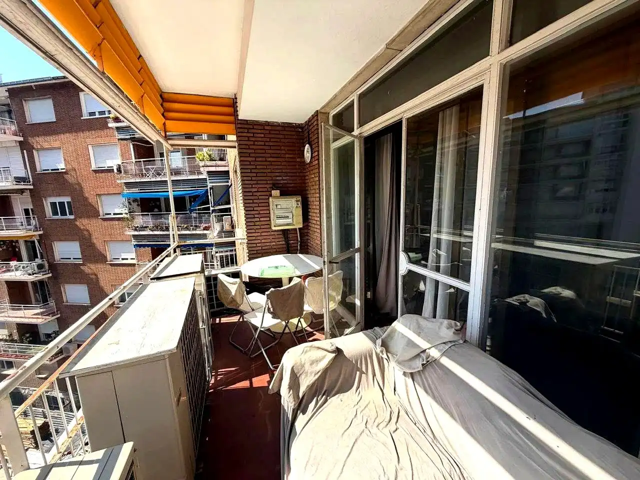 Balcony of Flat for rent in Madrid  with Air Conditioner, Heating and Terrace