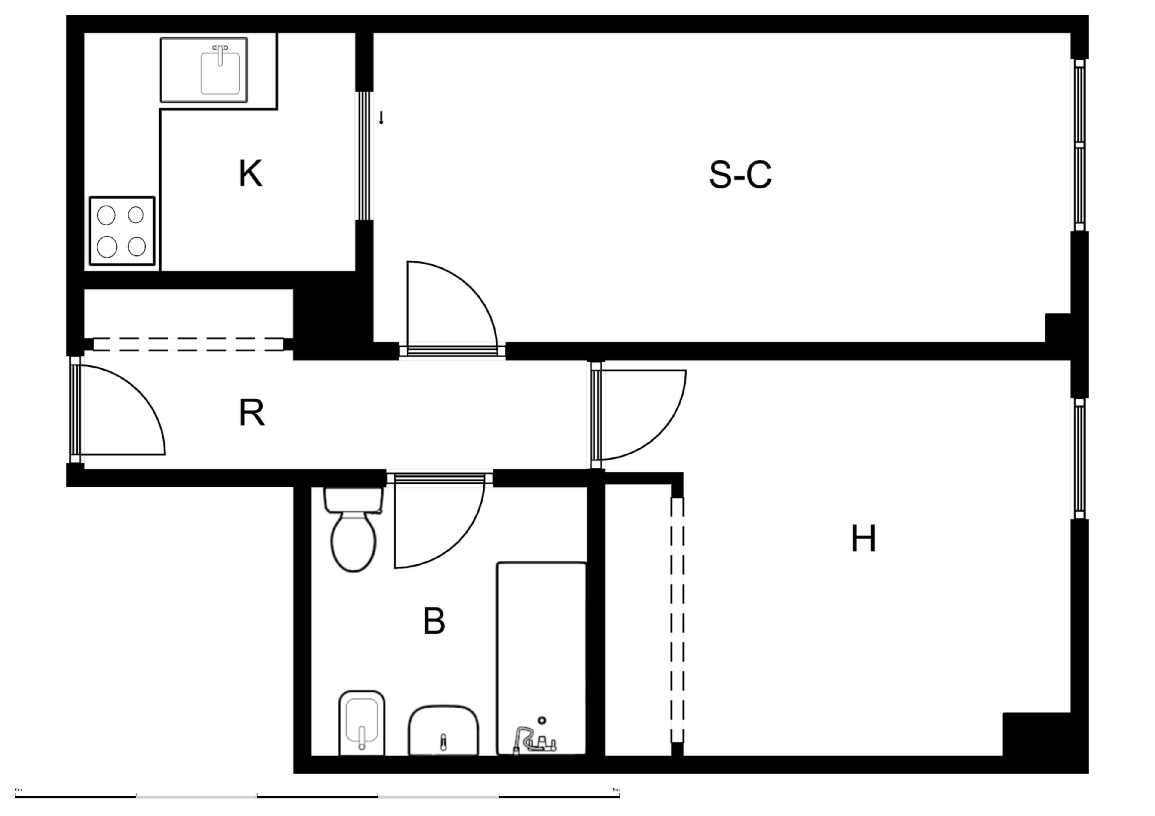 Wohnung miete in Pinto mit Heizung, Ofen und Balkon