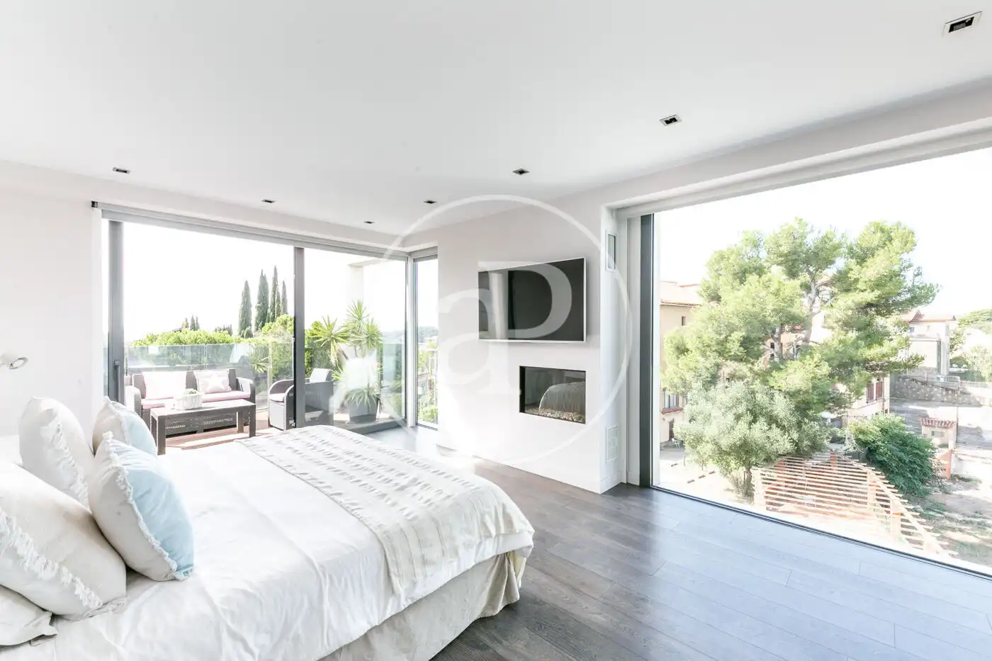 Bedroom of Houses for rent in Barcelona  with Air Conditioner, Heating and Private garden