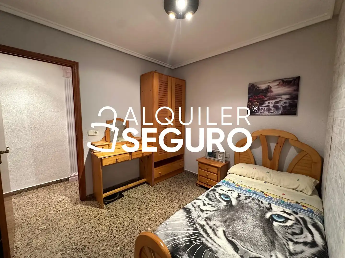 Bedroom of Flat for rent in Alfafar  with Air Conditioner, Terrace and Furnished