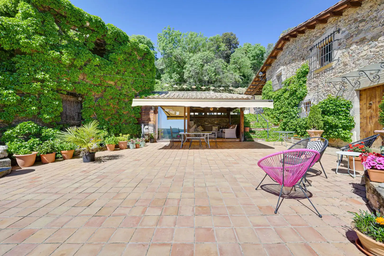Terraza de Finca rústica en venta en Amer con Aire acondicionado, Calefacción y Terraza
