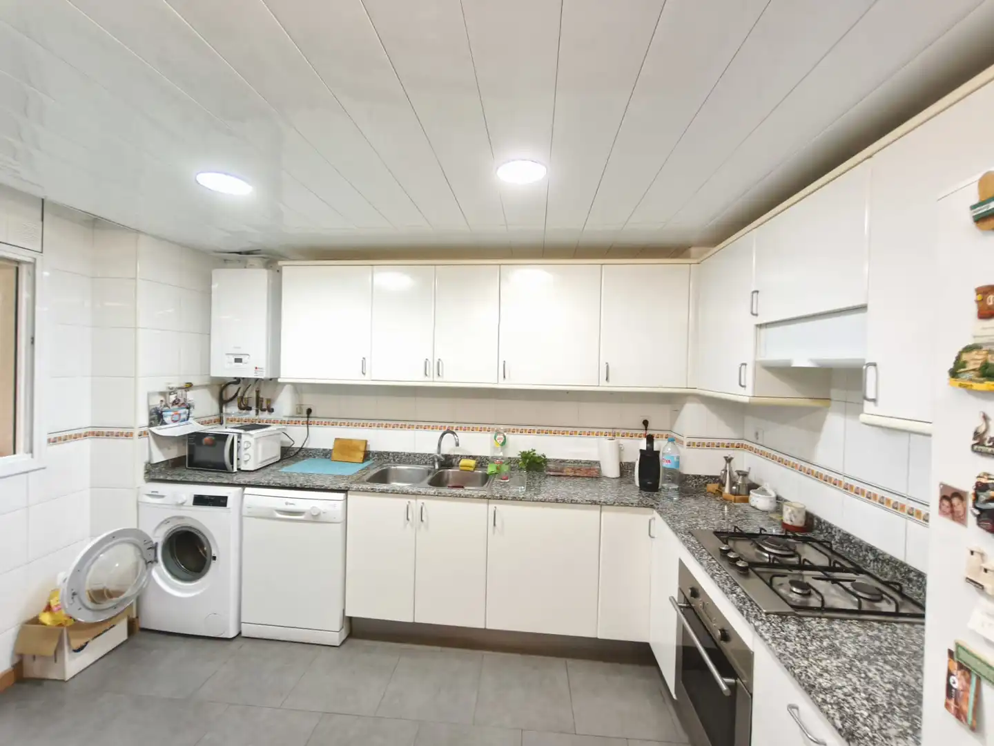 Küche von Wohnung zum Verkauf in Terrassa mit Heizung, Parkett und Balkon