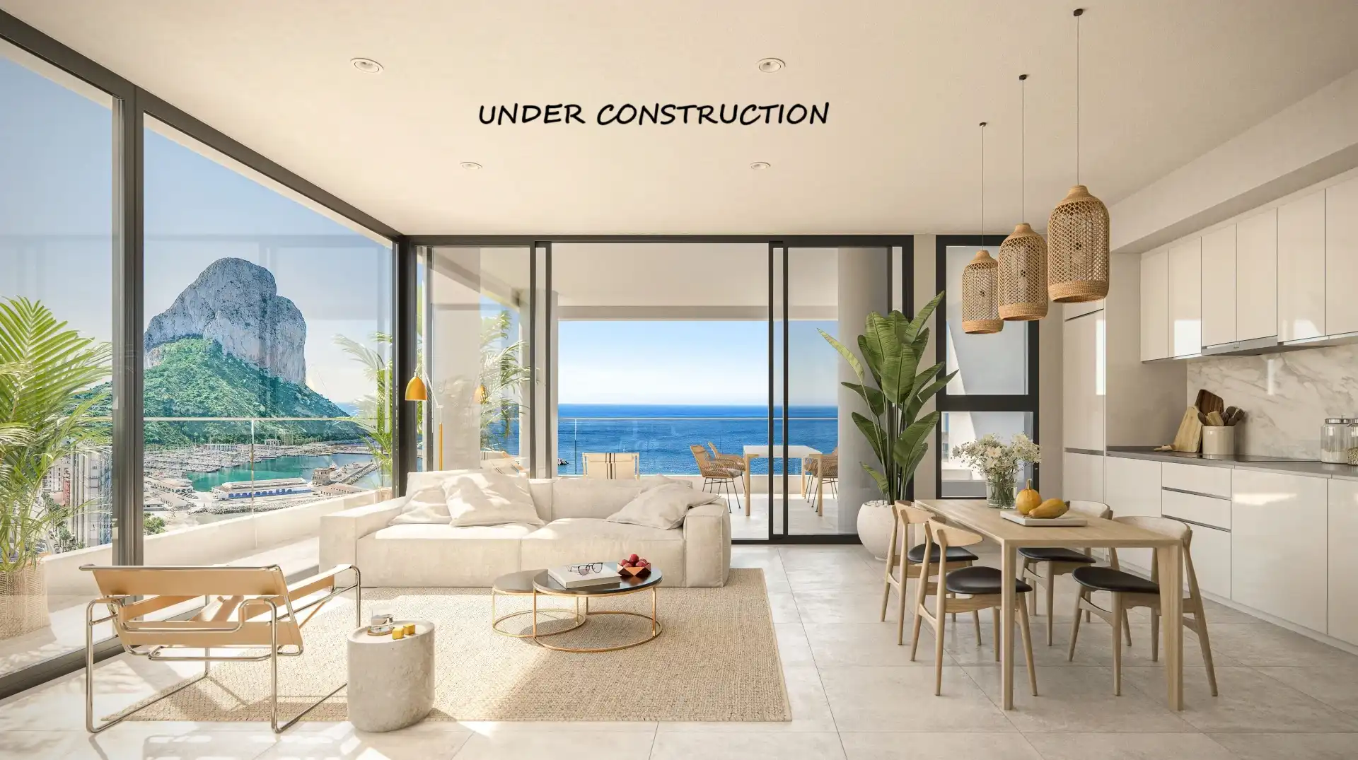Sala de estar de Apartamento en venta en Calpe / Calp con Aire acondicionado, Terraza y Trastero
