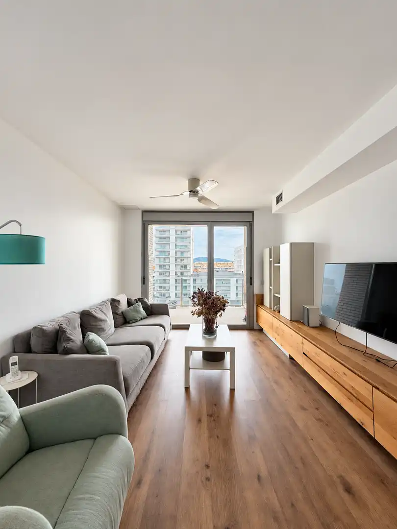 Sala d'estar de Pis en venda en Badalona amb Aire condicionat, Calefacció i Terrassa