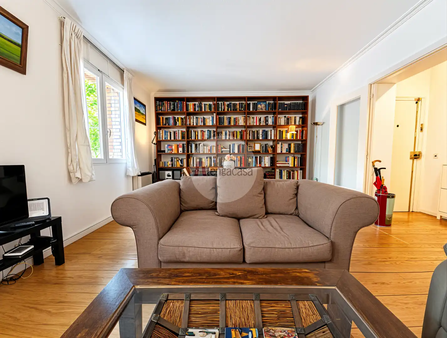 Sala de estar de Piso en venta en Madrid con Calefacción, Parquet y Terraza