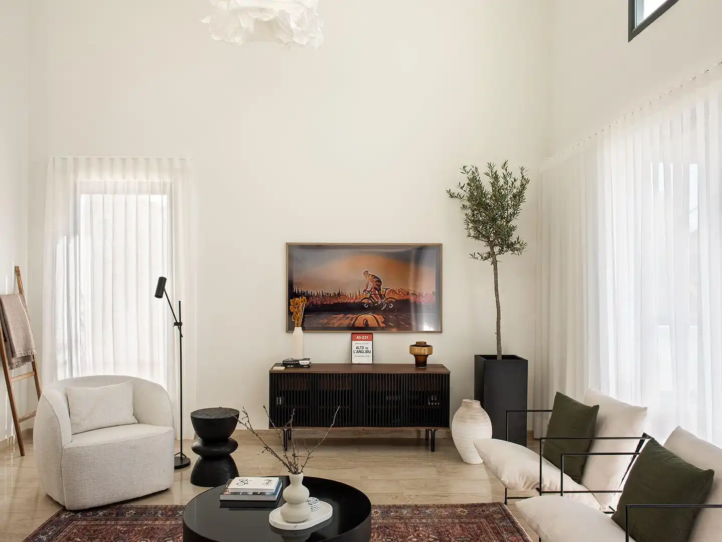 Living room of Houses for sale in Calpe / Calp  with Air Conditioner, Heating and Private garden