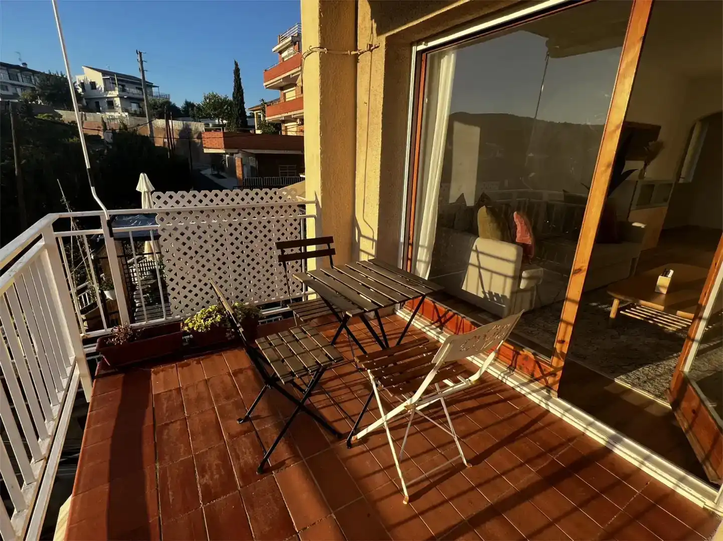 Terrasse von Wohnung zur Miete in Caldes d'Estrac mit Klimaanlage