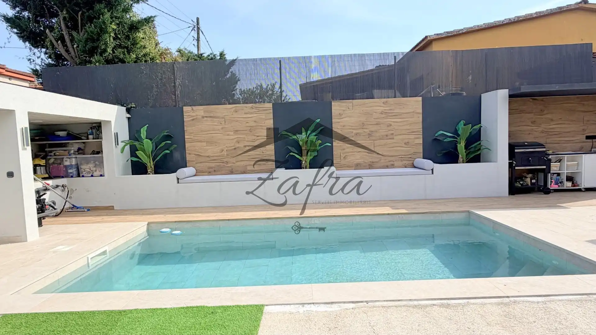 Piscina de Casa o xalet en venda en Santa Coloma de Farners amb Aire condicionat, Calefacció i Jardí privat