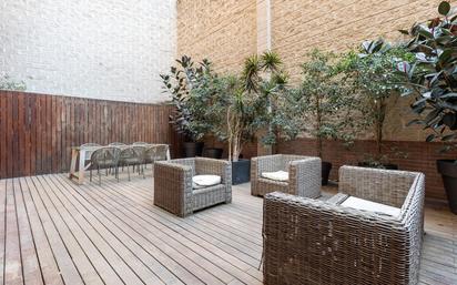Terrace of Flat for sale in  Barcelona Capital  with Air Conditioner, Private garden and Parquet flooring