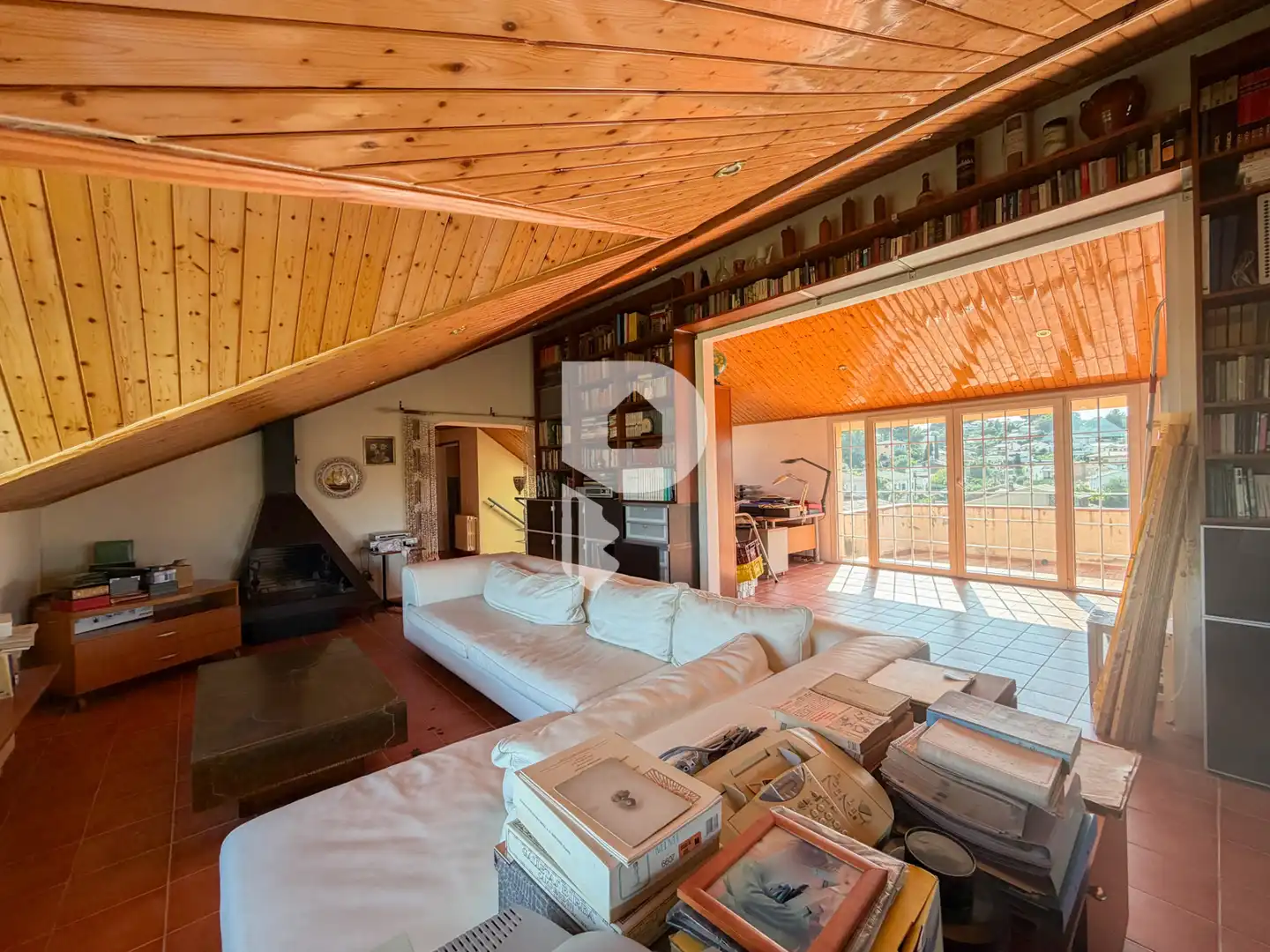 Sala de estar de Casa o chalet en venta en Esparreguera con Aire acondicionado, Calefacción y Parquet