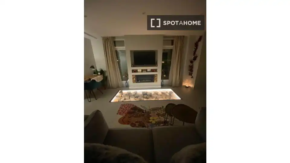 Sala de estar de Piso de alquiler en Las Rozas de Madrid con Aire acondicionado, Calefacción y Amueblado