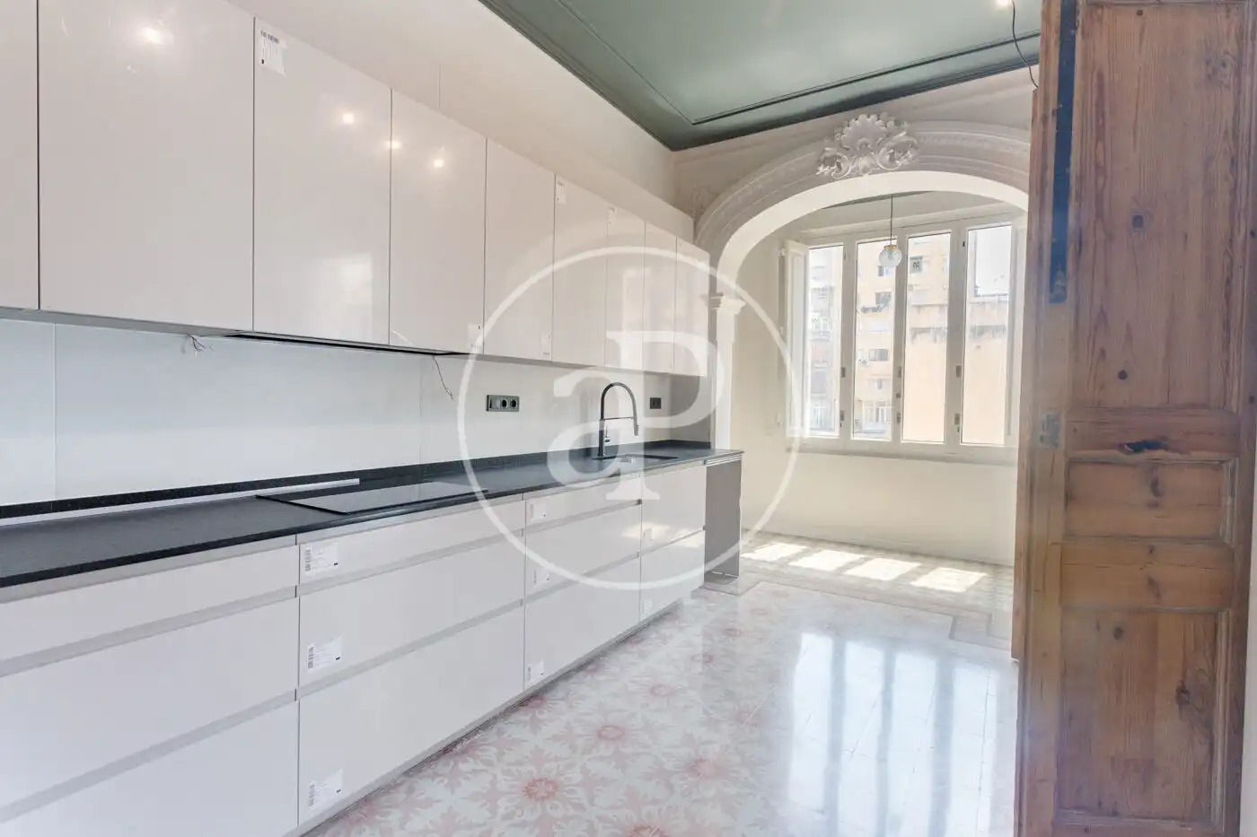 Cocina de Piso de alquiler en Barcelona con Aire acondicionado, Calefacción y Terraza