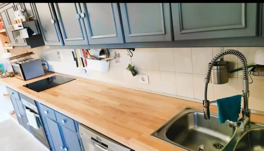 Cocina de Casa o chalet para compartir en Vigo  con Calefacción, Jardín privado y Terraza