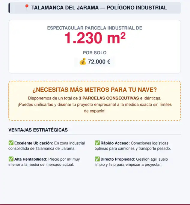Fabrik Grundstücke zum Verkauf in Talamanca de Jarama
