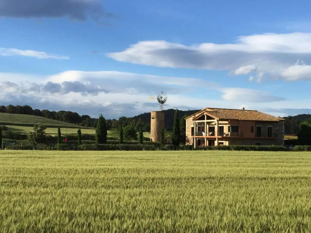 Vista exterior de Finca rústica de alquiler en Aiguaviva con Calefacción, Jardín privado y Terraza