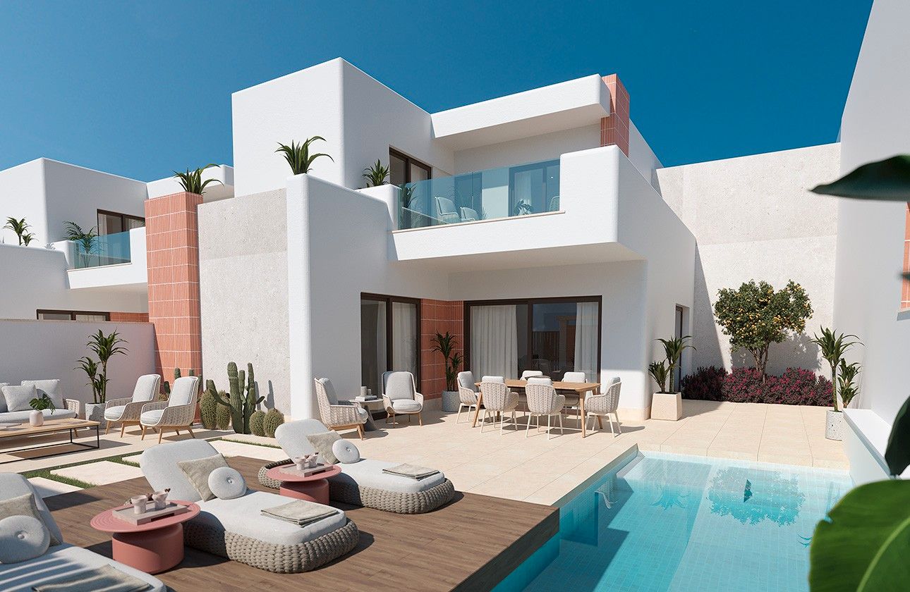 Exterior view of Single-family semi-detached for sale in Torre-Pacheco  with Air Conditioner, Heating and Terrace