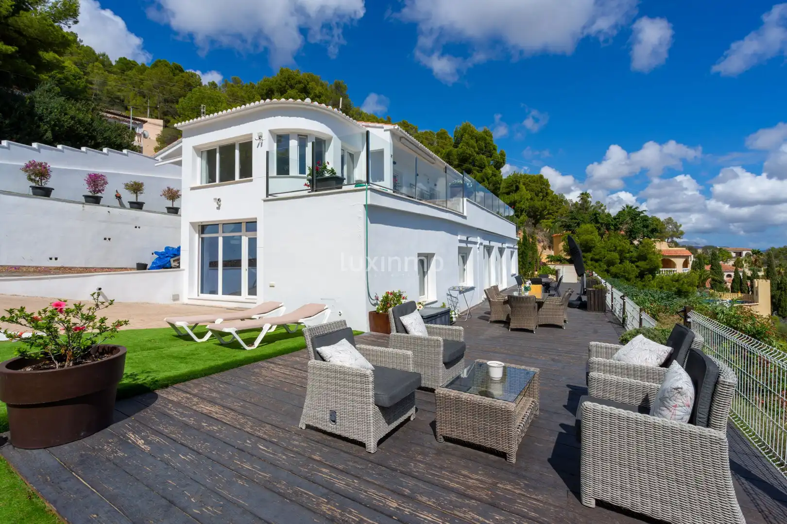 Außenansicht von Haus oder Chalet zum Verkauf in Calpe / Calp mit Klimaanlage, Heizung und Terrasse