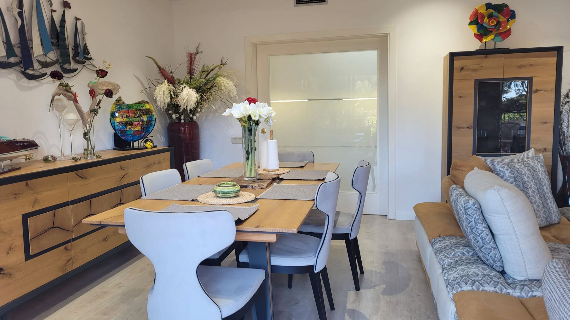 Dining room of Flat for sale in Sant Feliu de Guíxols  with Air Conditioner, Heating and Parquet flooring