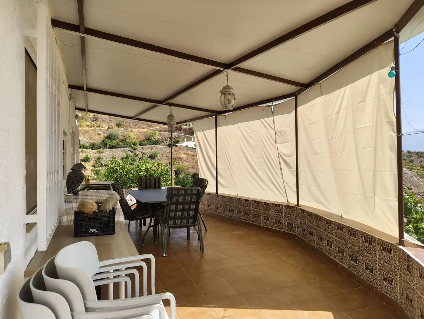 Terrace of Country homes for sale in Almáchar  with Air Conditioner, Heating and Private garden