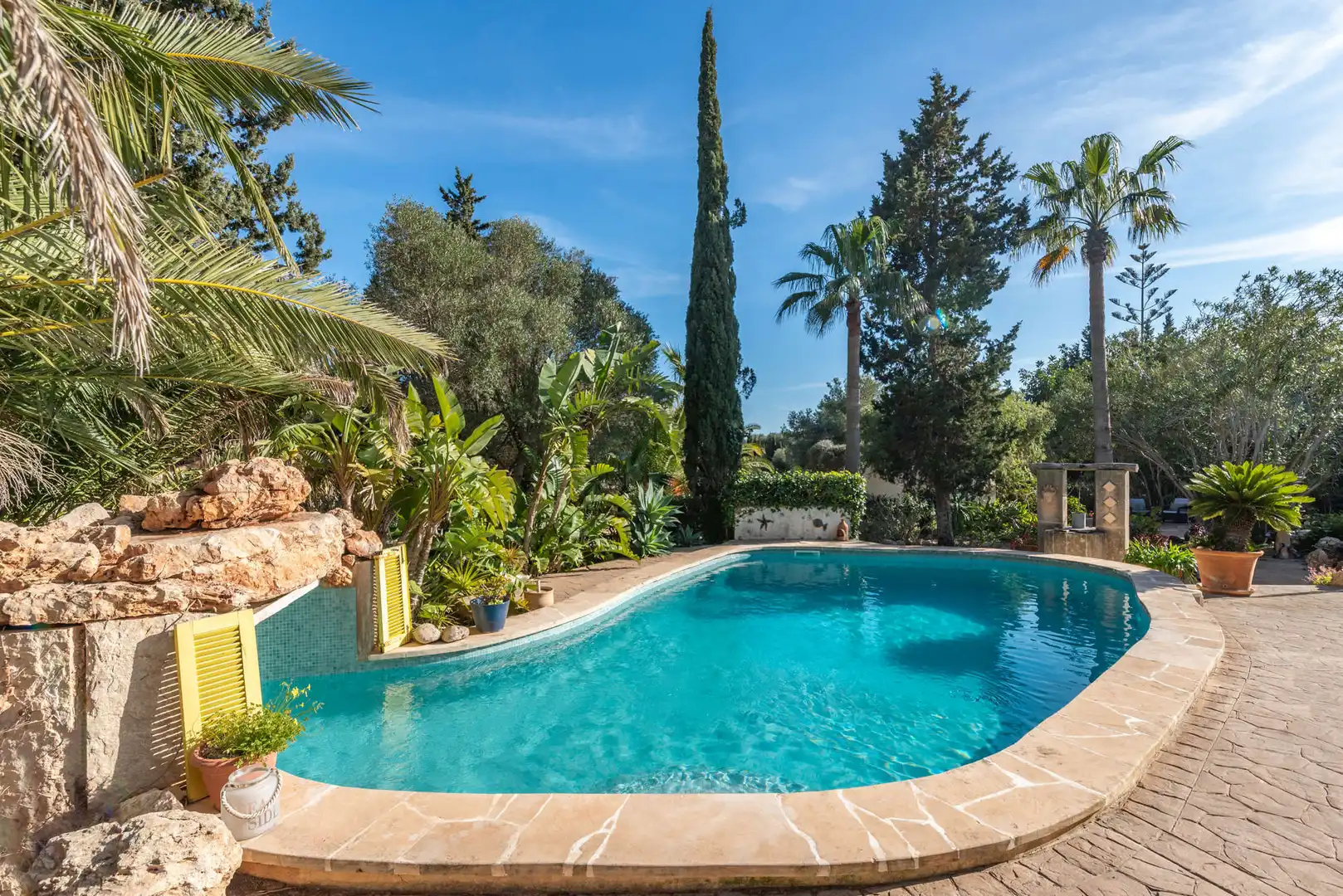 Piscina de Finca rústica de lloguer en Felanitx amb Aire condicionat, Calefacció i Terrassa