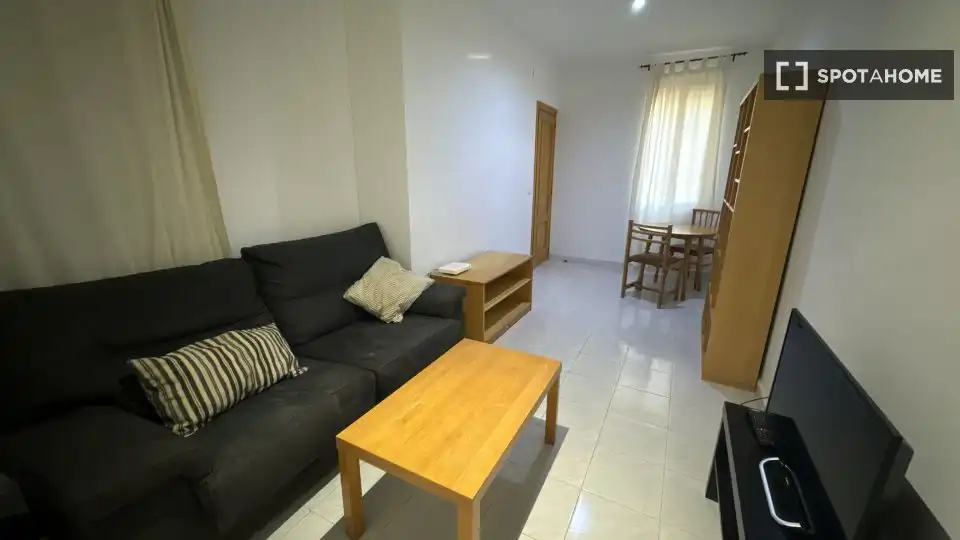 Living room of Flat for rent in Madrid  with Air Conditioner, Heating and Furnished