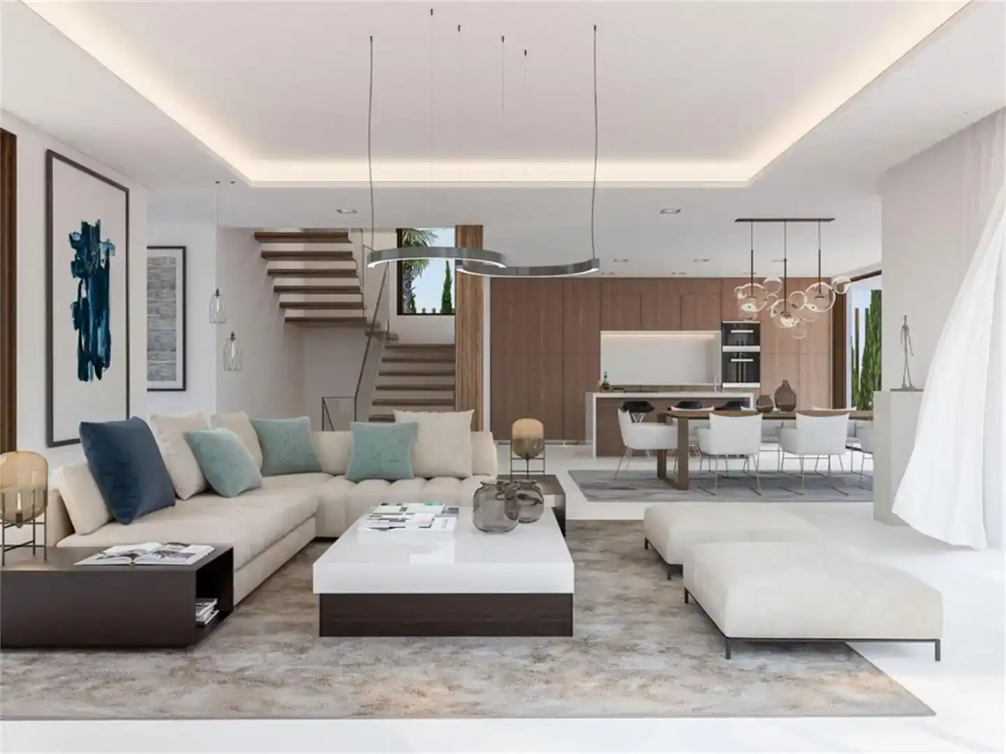 Living room of Houses for sale in Marbella  with Air Conditioner, Swimming Pool and Balcony
