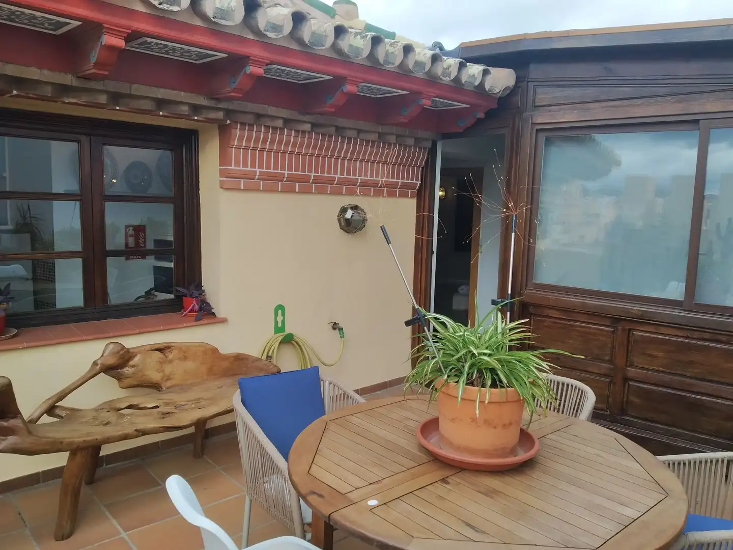 Terrasse von Dachboden zur Miete in Málaga mit Klimaanlage, Terrasse und Möbliert