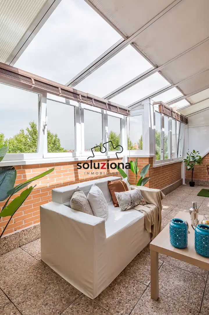 Balcony of Attic for sale in Getafe  with Air Conditioner, Heating and Parquet flooring