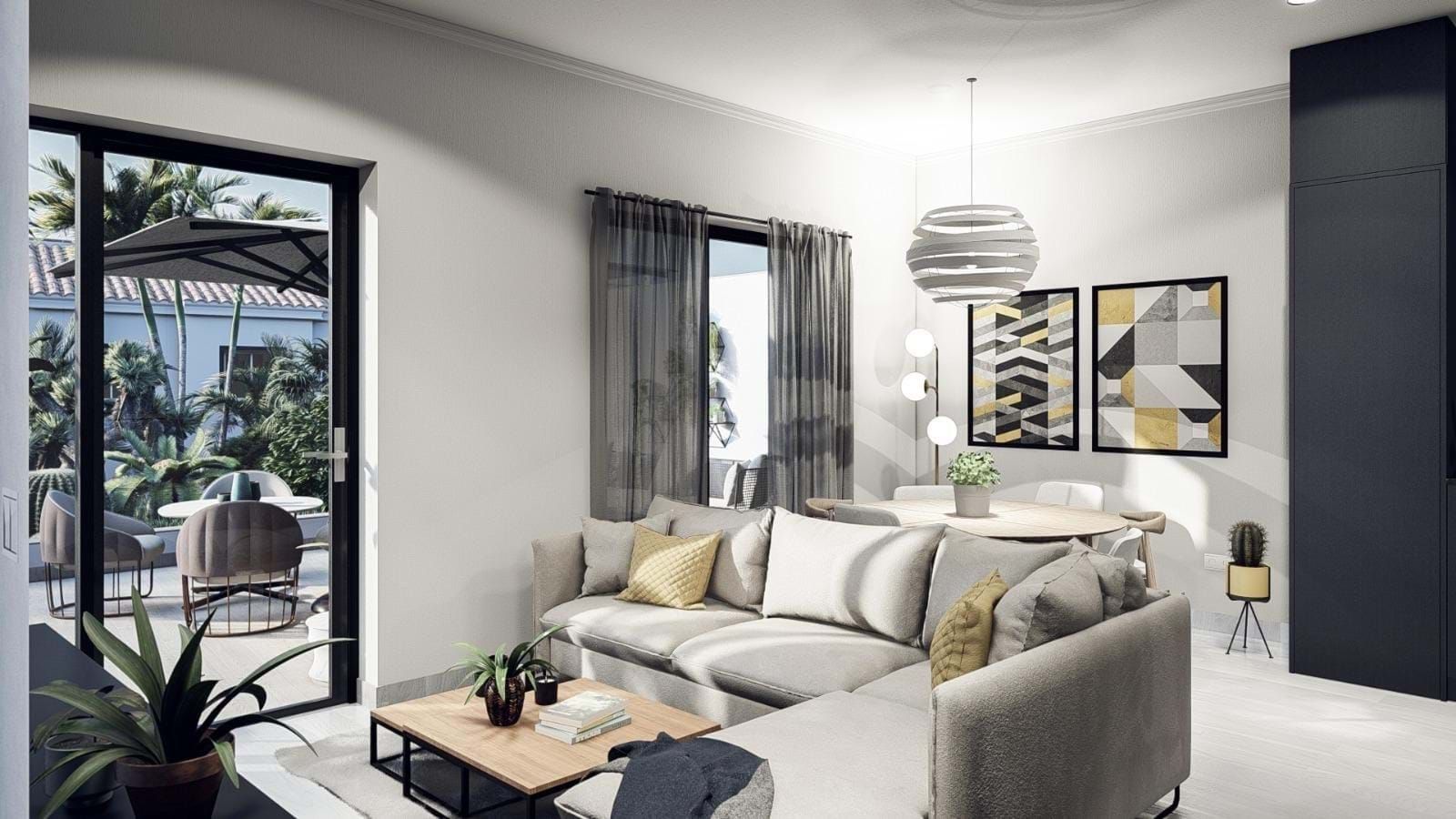 Sala d'estar de Casa adosada en venda en Mutxamel amb Terrassa