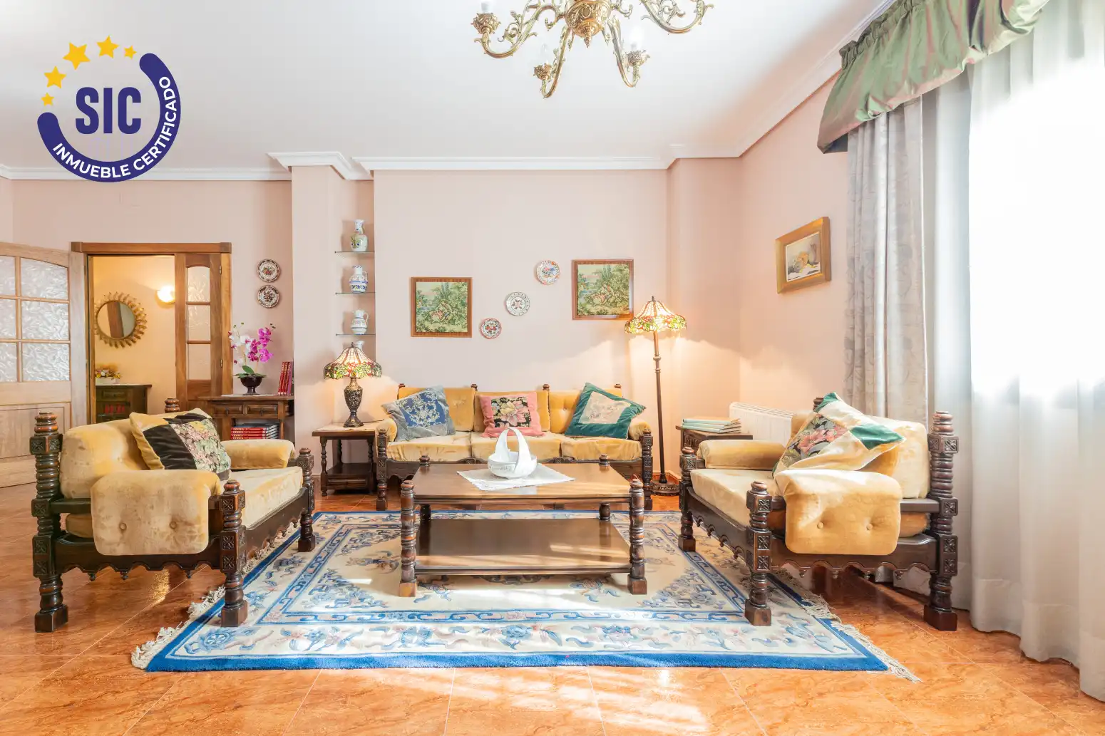 Sala de estar de Casa o chalet en venta en Hontecillas con Calefacción, Terraza y Amueblado