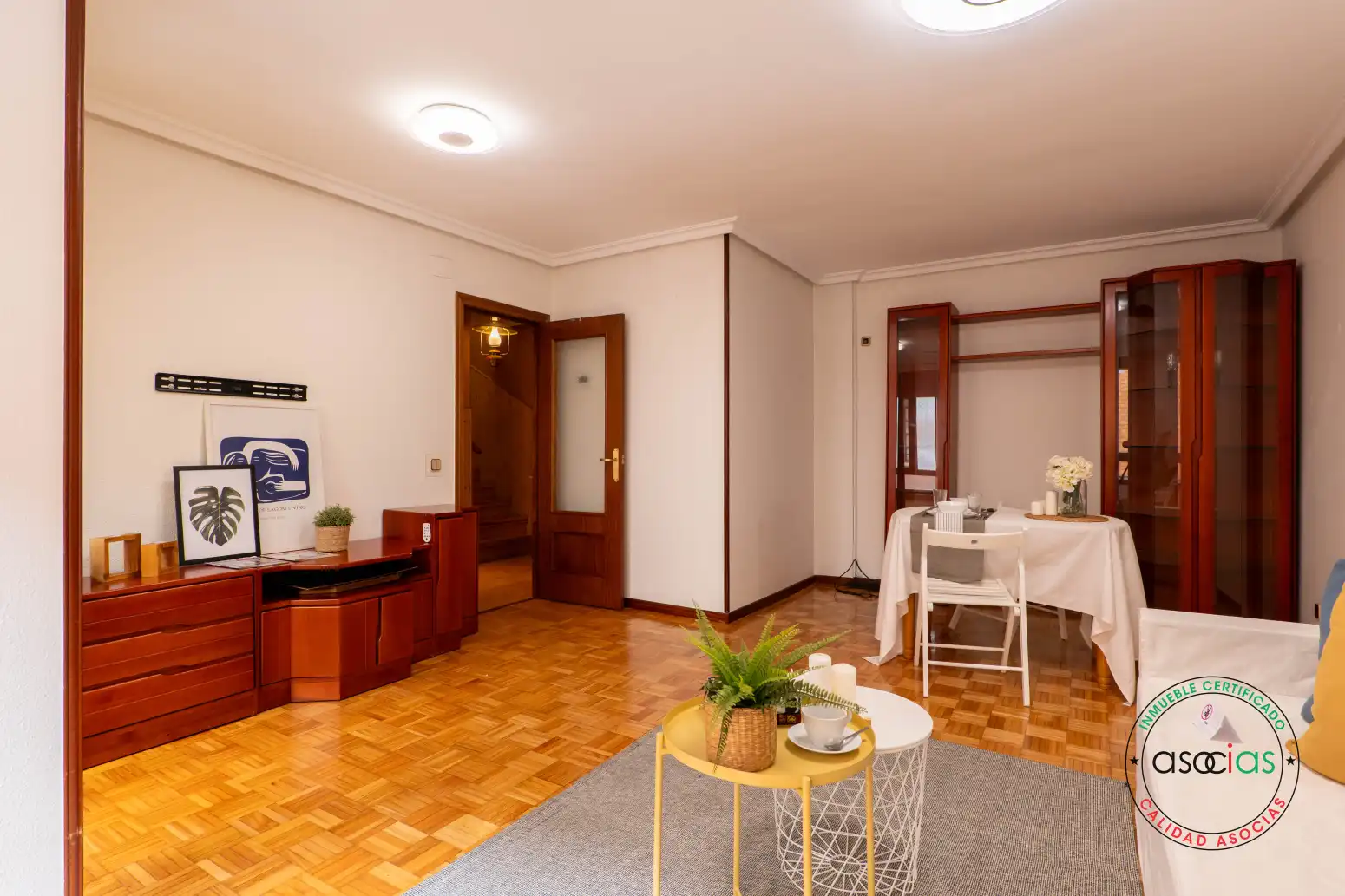 Wohnzimmer von Wohnung zum Verkauf in Gijón  mit Heizung, Parkett und Abstellraum