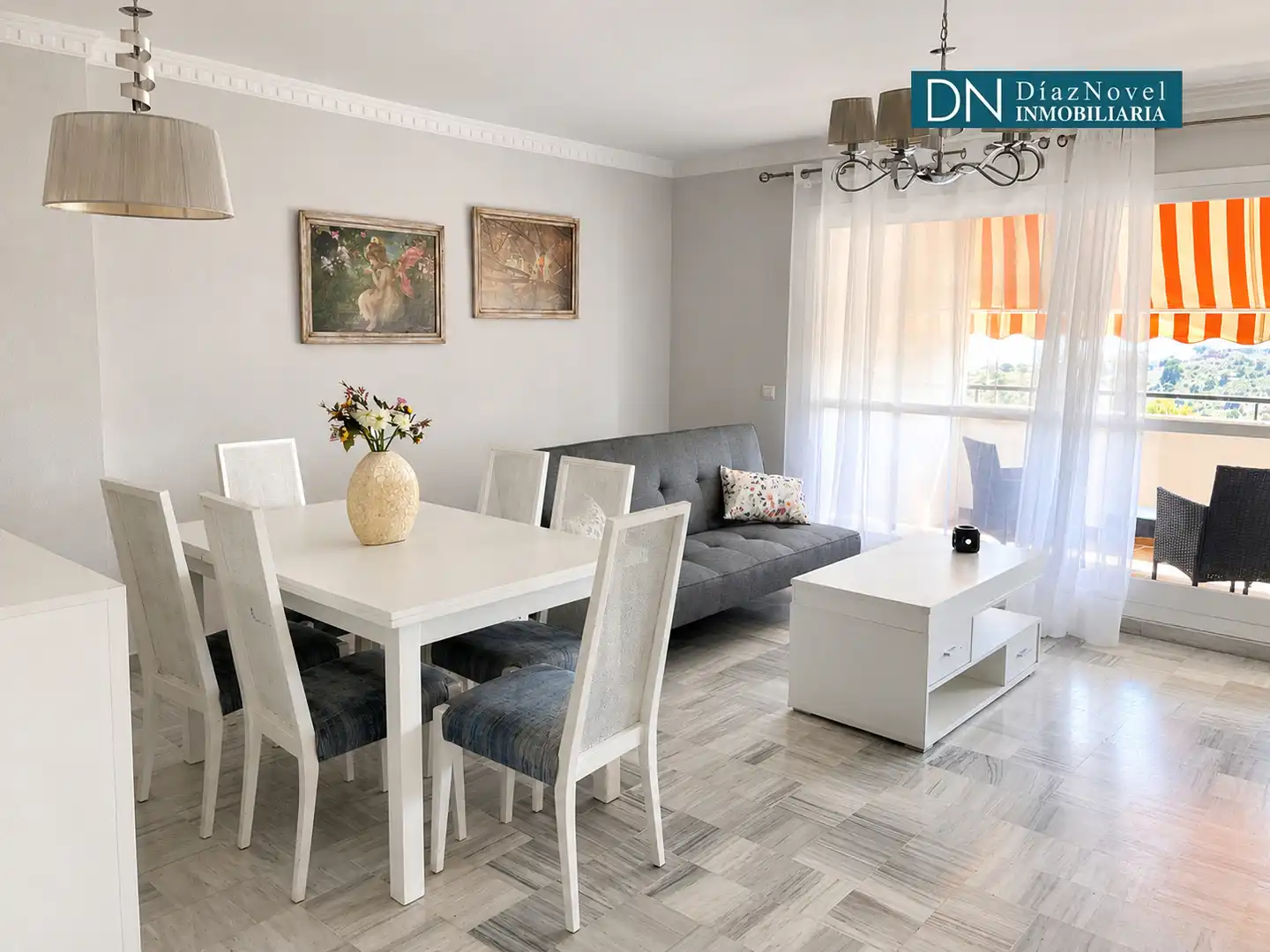 Comedor de Piso de alquiler en Rincón de la Victoria con Aire acondicionado, Terraza y Amueblado