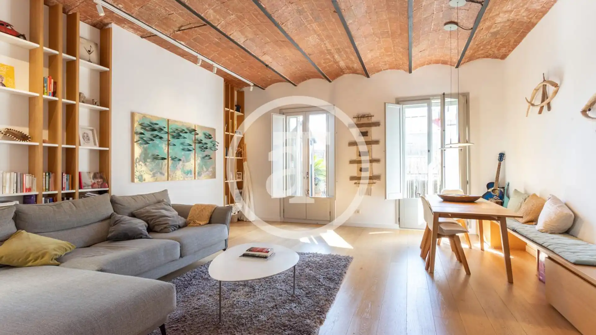 Living room of Flat for rent in  Barcelona Capital  with Furnished, Oven and Washing machine