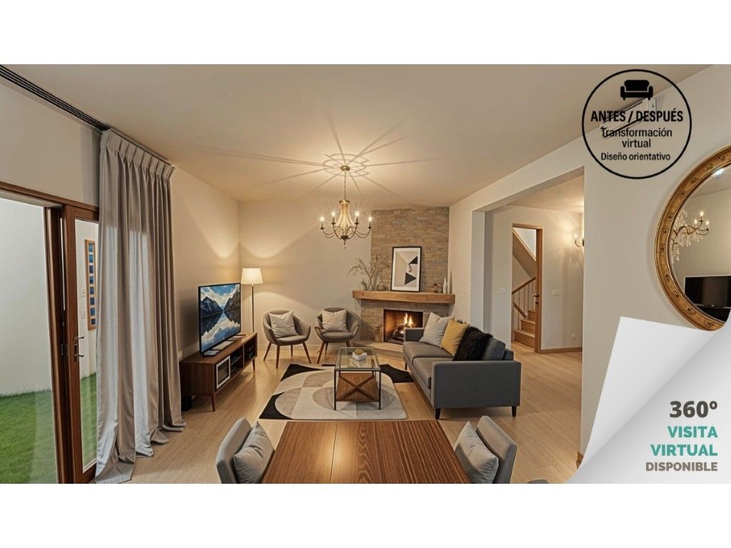 Wohnzimmer von Einfamilien-Reihenhaus zum Verkauf in Benicasim / Benicàssim mit Terrasse und Möbliert