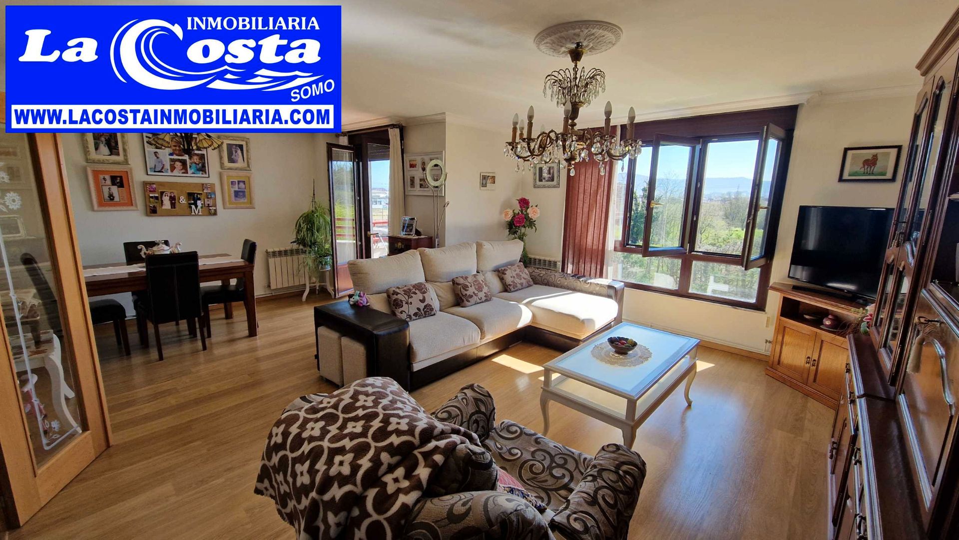 Sala de estar de Piso en venta en Santander con Calefacción, Parquet y Terraza