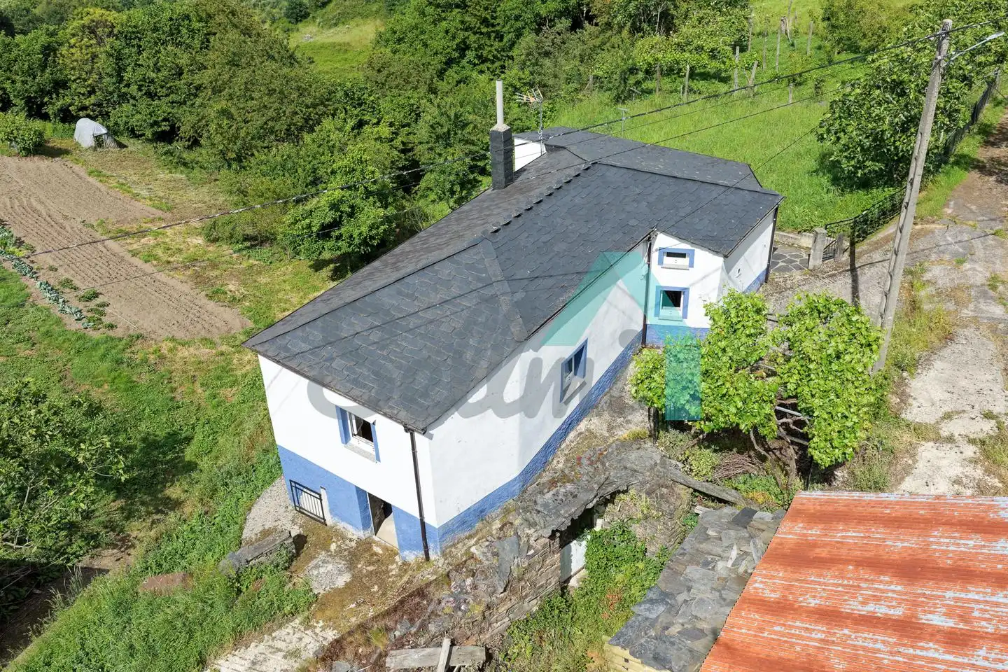 Vista exterior de Casa o chalet en venta en Grandas de Salime con Jardín privado y Parquet