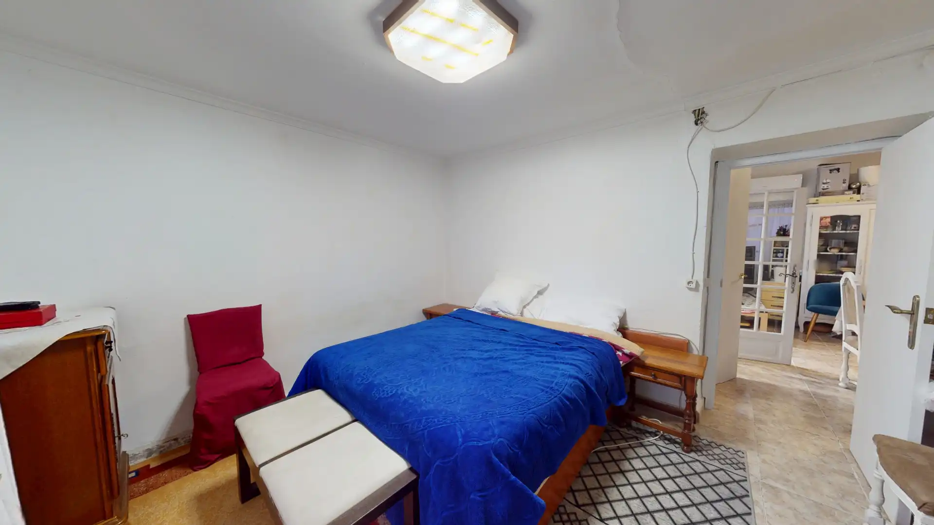 Schlafzimmer von Einfamilien-Reihenhaus zum Verkauf in Onil mit Klimaanlage und Balkon