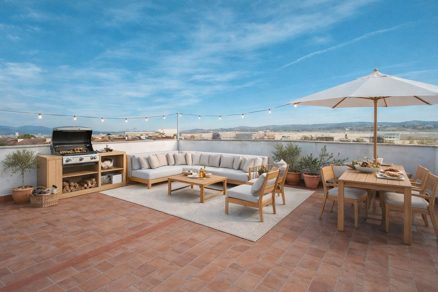 Terrace of Duplex for sale in Vilablareix  with Parquet flooring, Terrace and Oven